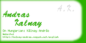 andras kalnay business card