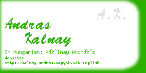 andras kalnay business card